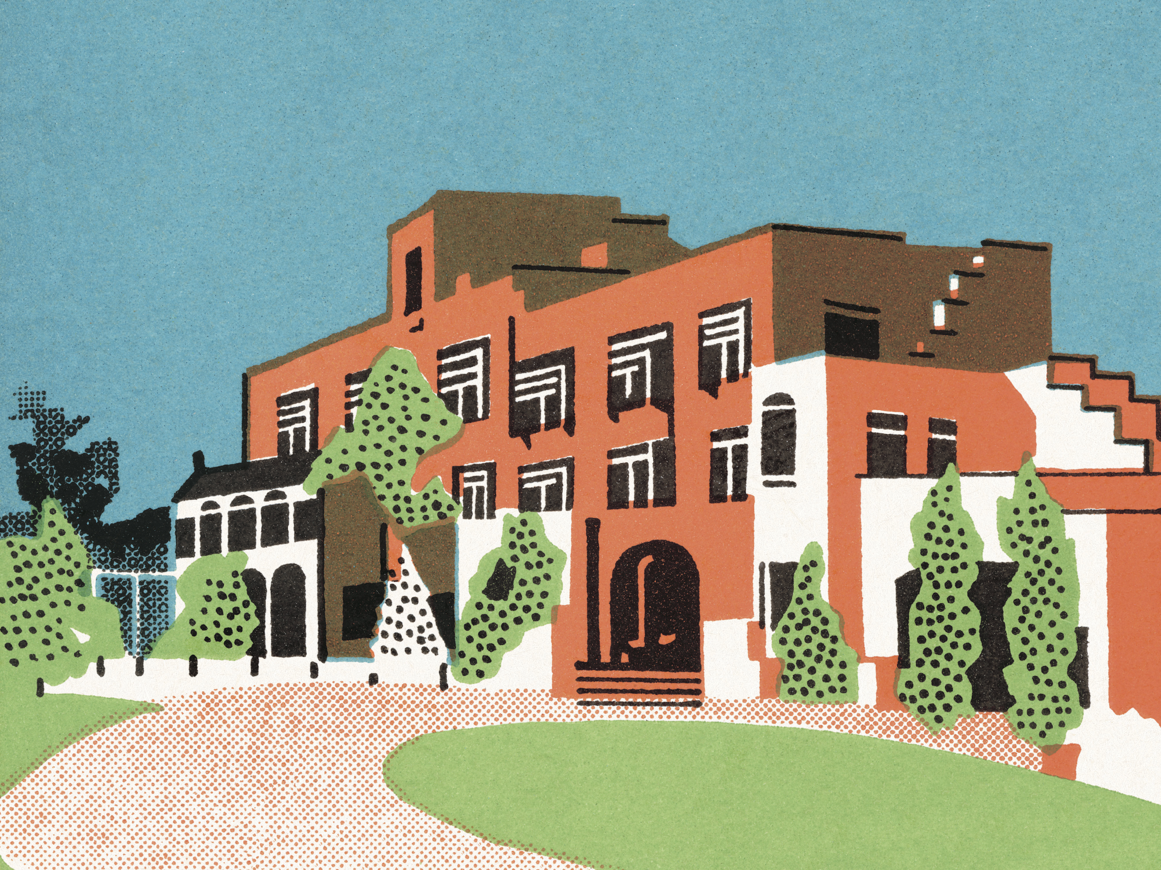 College Campus Illustration