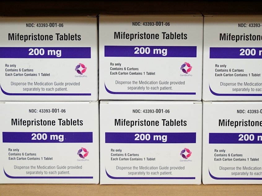 caption: Mifepristone is part of a two-drug protocol that a recent study showed was used in 98% of medication abortions in 2020.