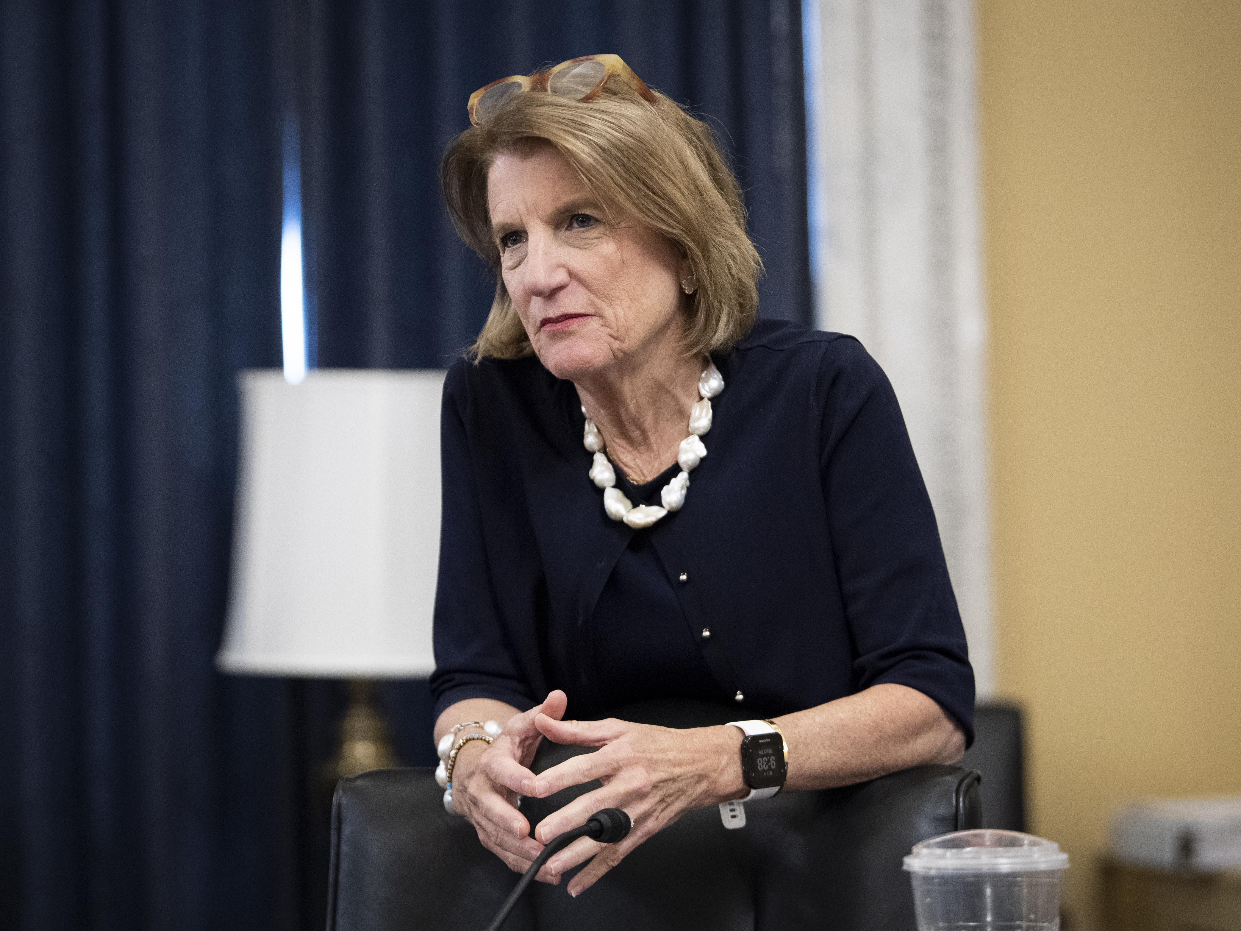 caption: West Virginia's Shelley Moore Capito and fellow Senate Republicans have unveiled a new counteroffer to President Biden's infrastructure package.