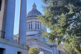 caption:  The Washington Legislative Building on Feb. 23, 2024. 