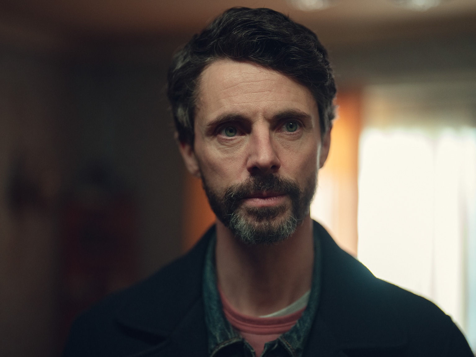 caption: Matthew Goode stars as Detective Chief Inspector Carl Morck in the Netflix series <em>Dept. Q.</em>