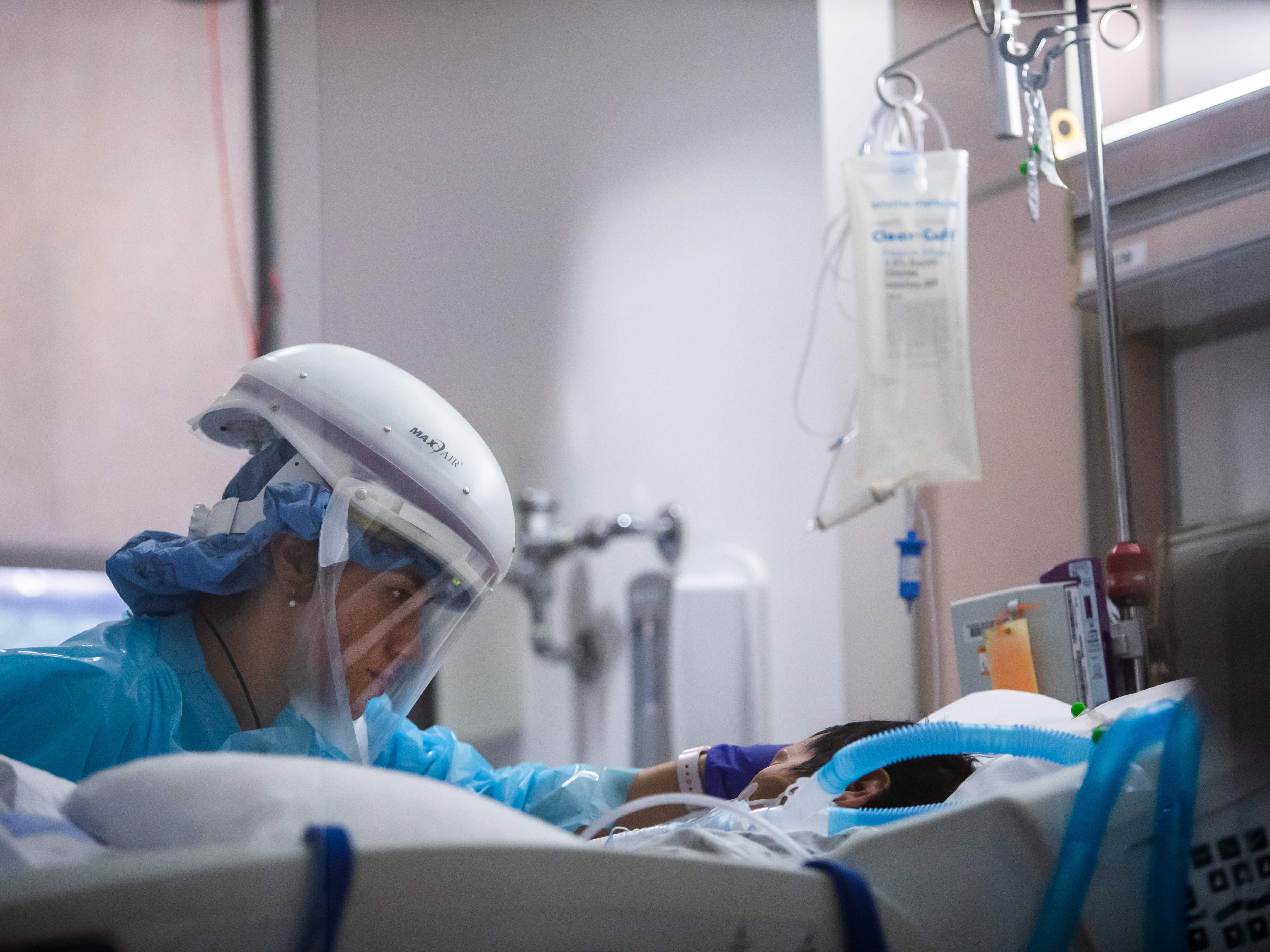 caption: The coronavirus crisis in Los Angeles County hospitals has become so bad that ambulance services have been told not to transfer patients with a low chance of survival to preserve hospital beds.