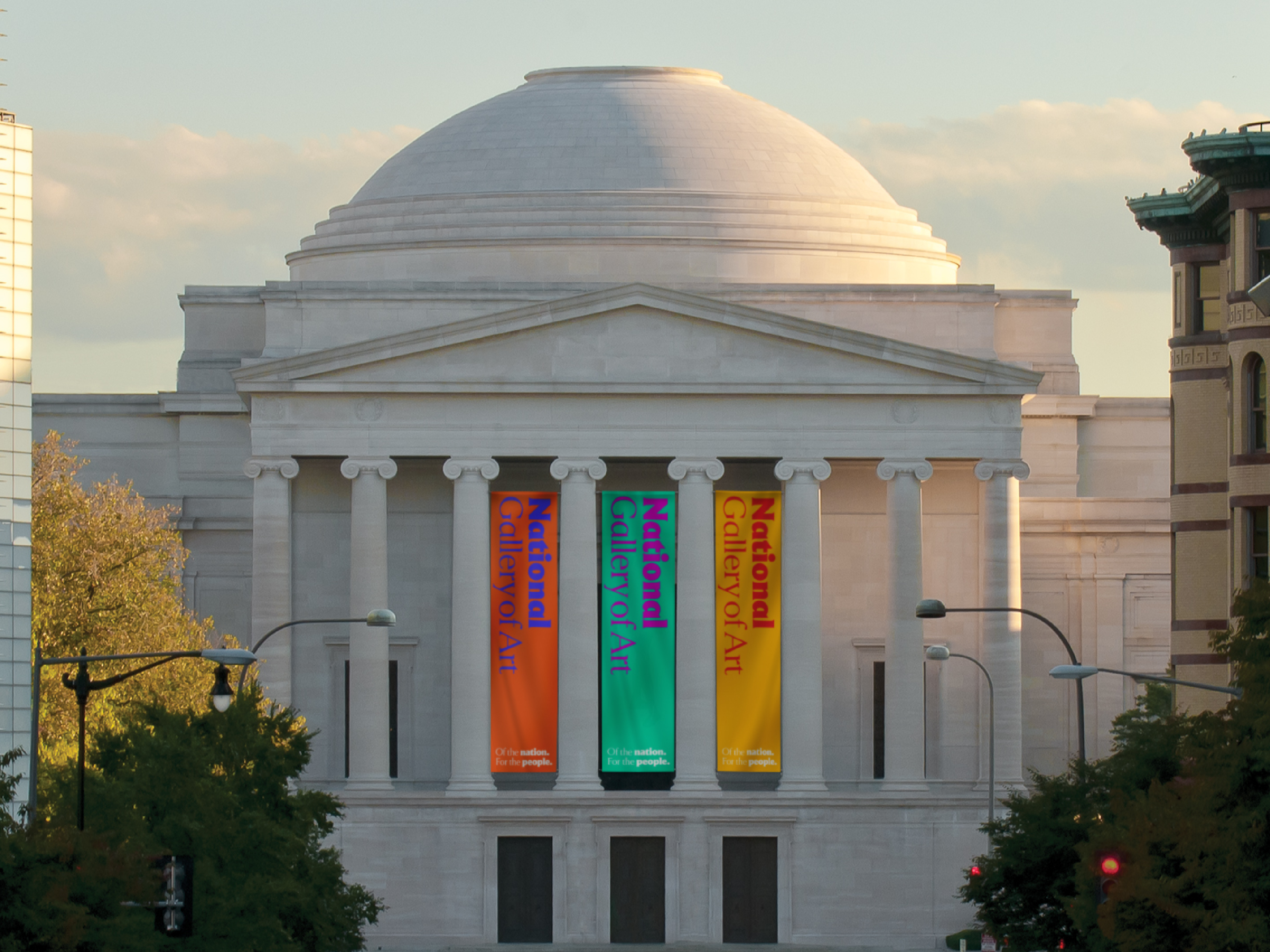caption: A rendering of new signage designed for the National Gallery of Art.