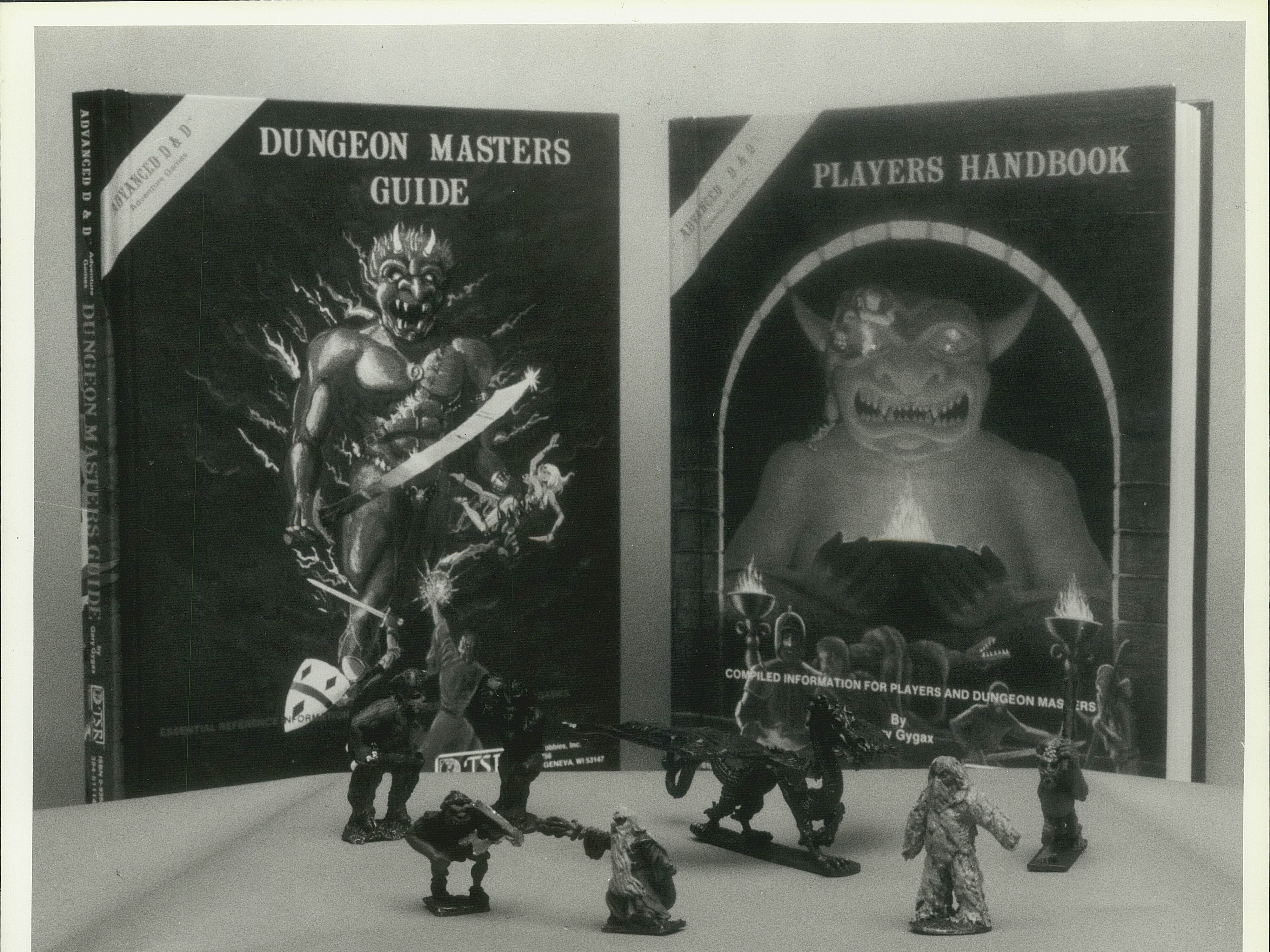 caption:  Dungeons and Dragons game pieces, photographed in 1986.