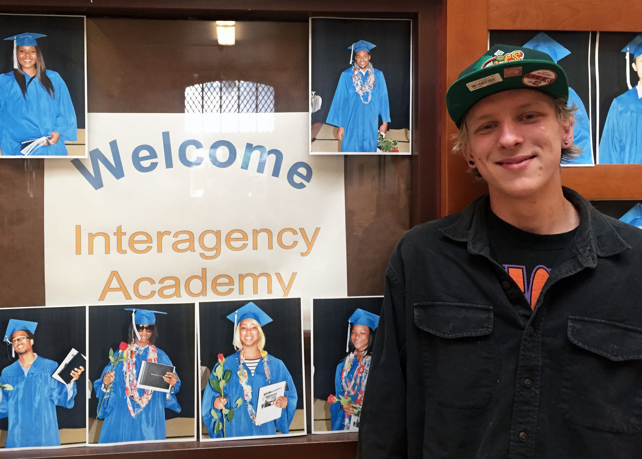 caption: Jeremiah Rademacher says he'll be the first person in his family to graduate from high school.