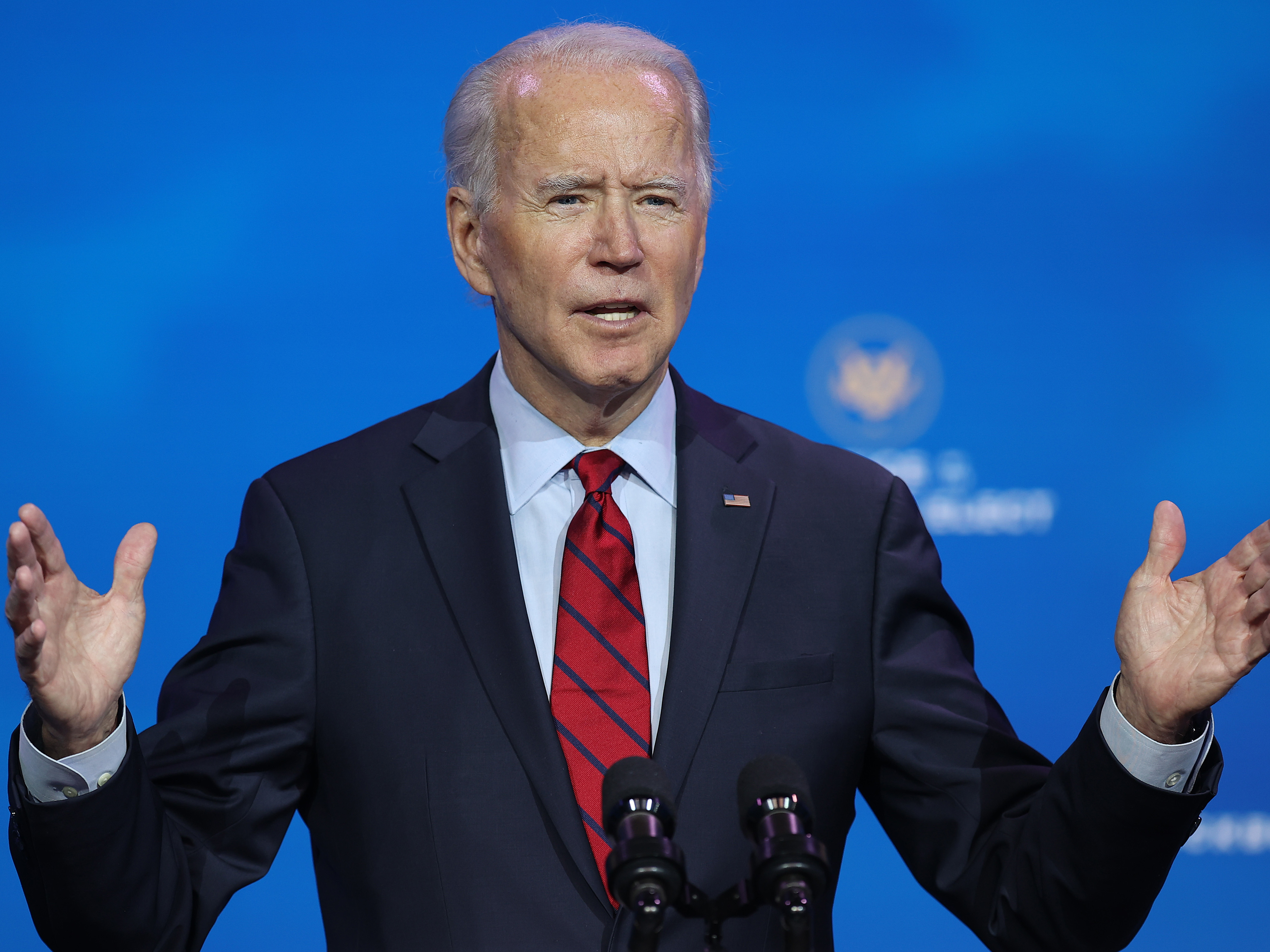 caption: President-elect Joe Biden announces the members of his health team in Wilmington, Del.