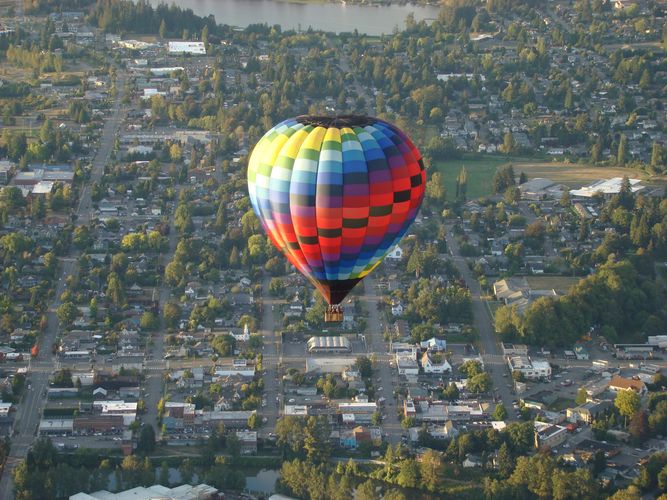 caption: Passengers usually enjoy views of Puget Sound and the Cascades. This week, however, Snohomish has been shrouded in wildfire smoke.
