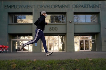 caption: The office of the California Employment Development Department is seen in Sacramento, Calif., Friday, Dec. 18, 2020. Facing as much as $2 b billion in fraud, the EDD is near the top of California lawmakers fixit list as they prepare to return to the state Capitol in the new year.
