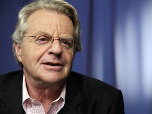 caption: Talk show host and former Cincinnati Mayor Jerry Springer died Thursday. He's pictured above in New York in 2010.