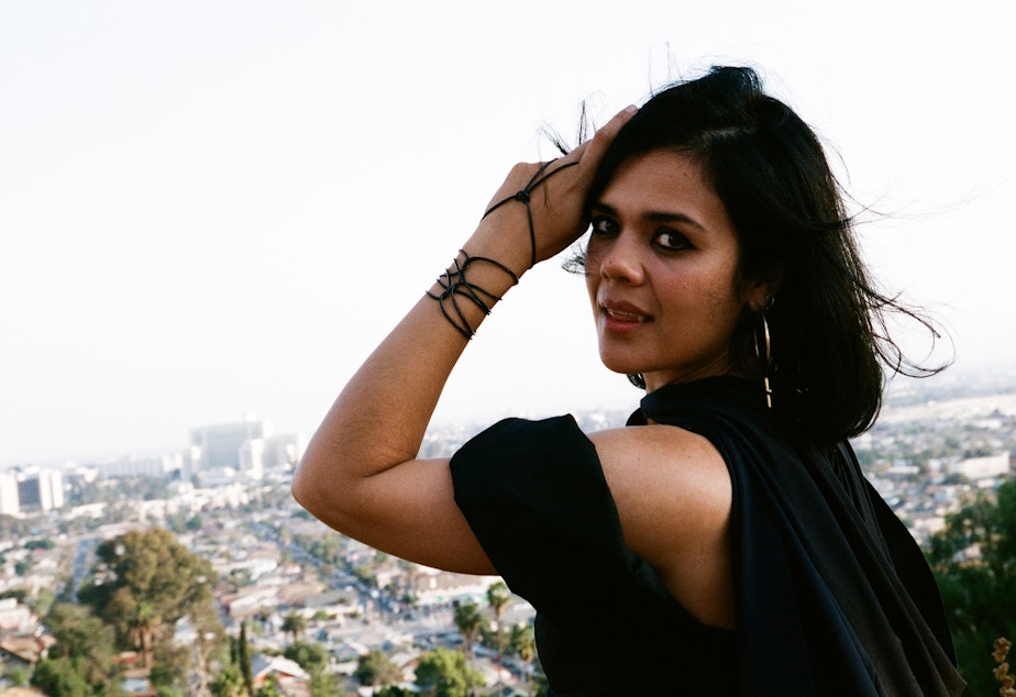 caption: "I feel like I've always been referencing back to those dark childlike adventure stories," Natasha Khan says of the '80s films that inspired the latest Bat for Lashes album, <em>Lost Girls</em>.