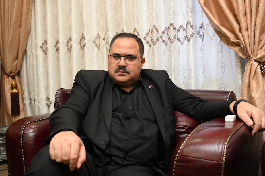 caption: Sabri Saidam, a senior Fatah official.