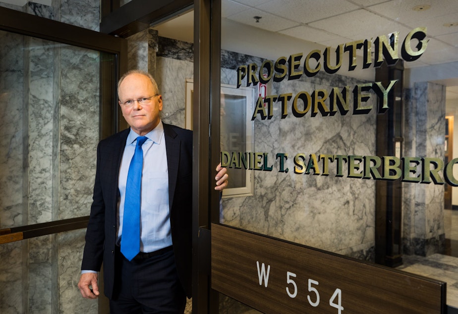 caption: Dan Satterberg was appointed as King County's prosecutor in 2007 and then held the elected job for 15 years. 