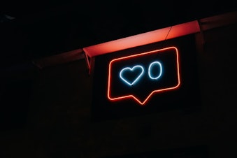 neon sign social media heart generic