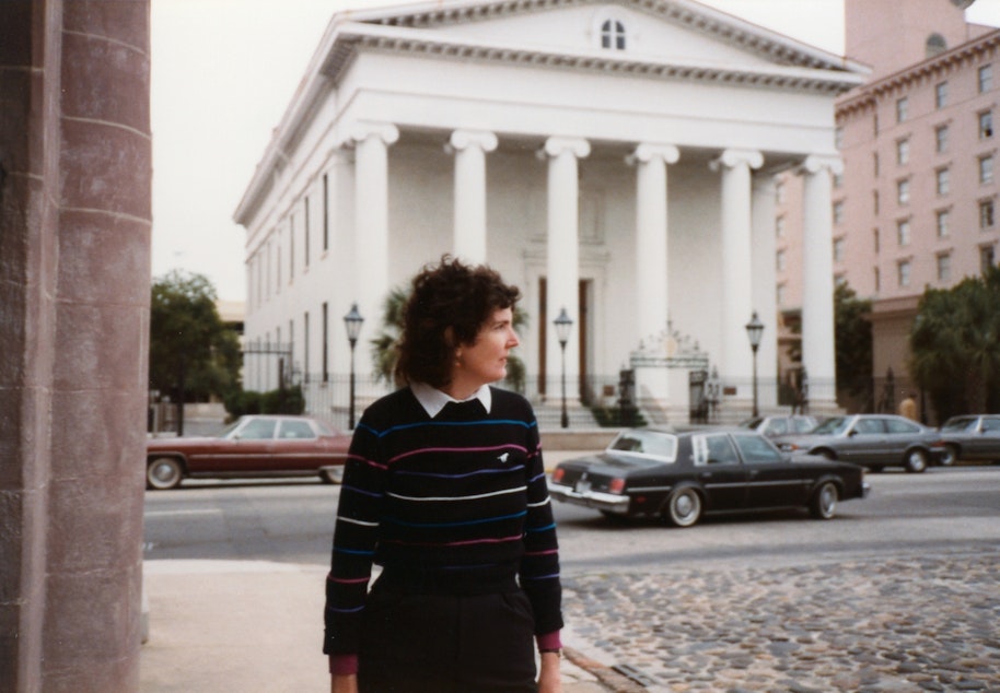 caption: Patricia Grayhall in Boston, 1983