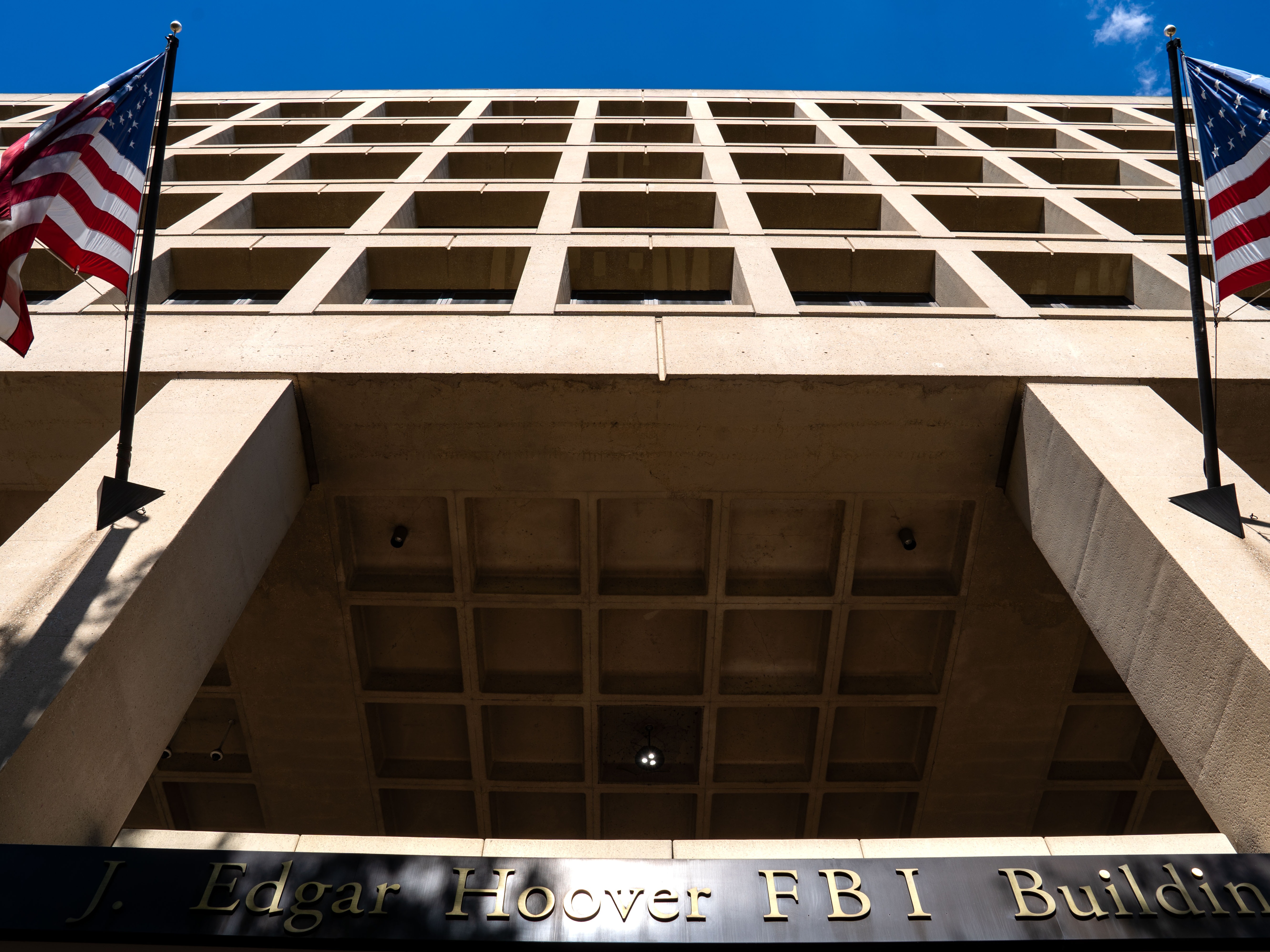 caption: The J. Edgar Hoover building — Federal Bureau of Investigation (FBI) headquarters — is photographed on Oct. 8, 2024.