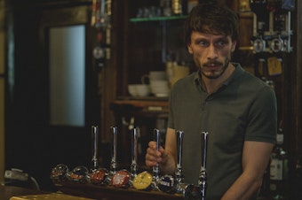 caption: Richard Gadd as Donny in <em>Baby Reindeer. </em>The new Netflix series is based on Gadd's autobiographical one-man show.