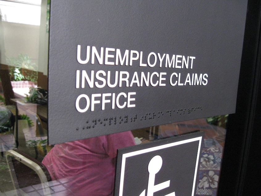 caption: Unemployment claims spike