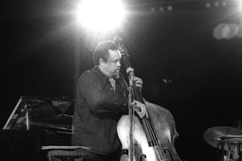 caption: Charles Mingus performs with John Foster, Roy Brooks and Charles McPherson at the 1972 London gig that has resurfaced this year as a live recording, dubbed <em>The Lost Album from Ronnie Scott's</em>.
