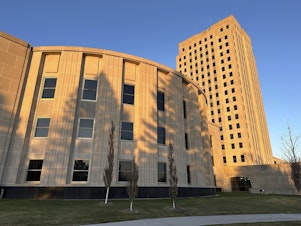 caption: Sunlight illuminates the North Dakota House of Representatives in Bismarck, N.D. A ballot question will ask North Dakota voters whether the state should bar anyone from running for Congress if they'd turn 81 during their term.