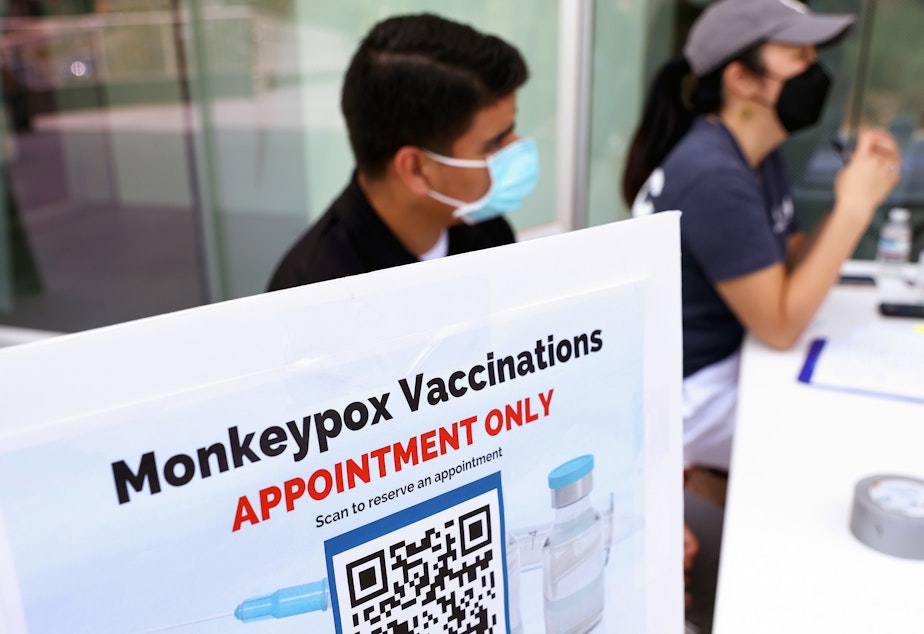 caption: An emergency declaration frees up resources to help fight the monkeypox outbreak. There are currently more than 6,600 cases in the U.S.