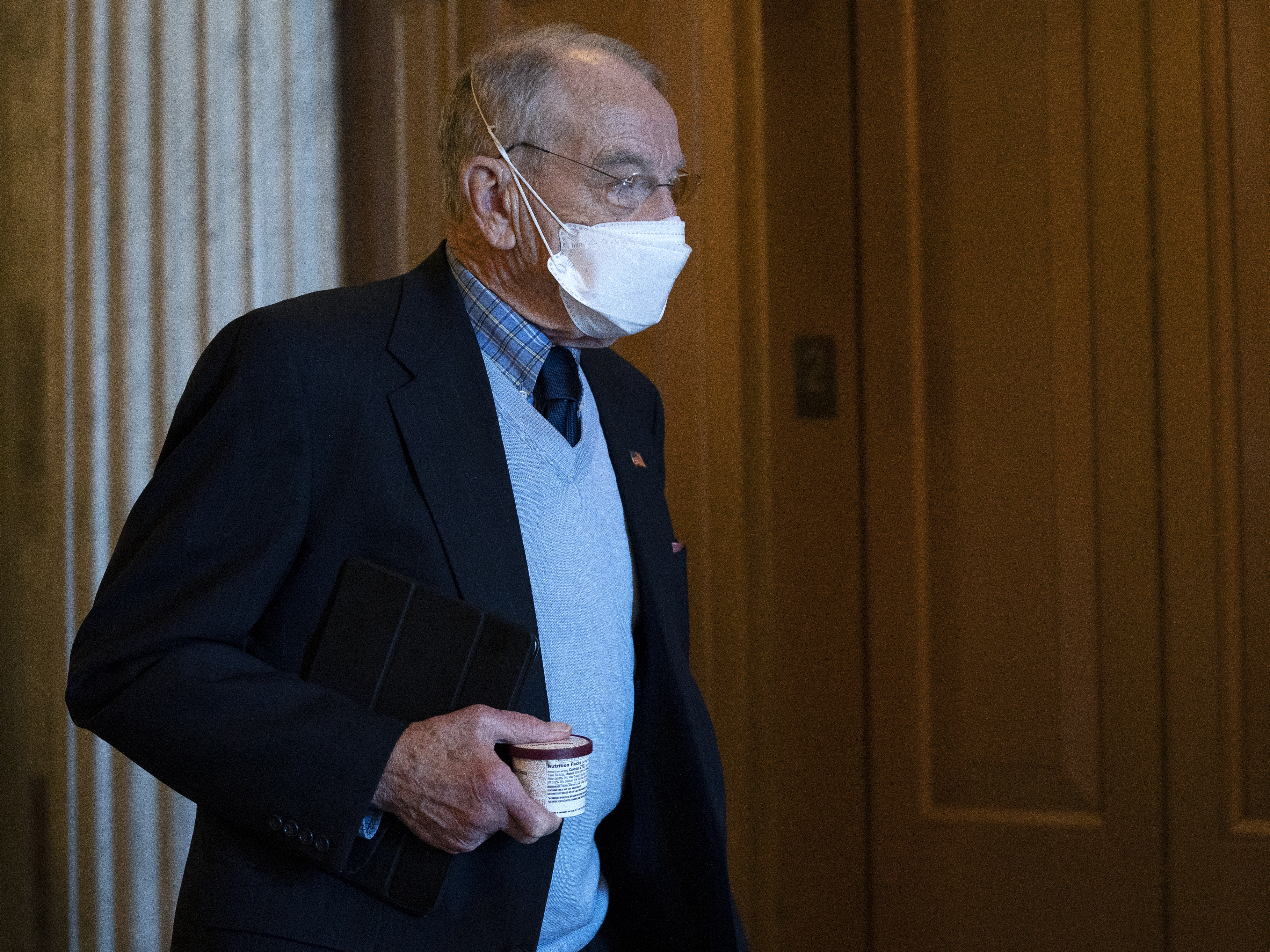 caption: Republican Sen. Chuck Grassley of Iowa, pictured at the Capitol on Friday, acknowledged Monday that the Electoral College confirms Joe Biden as president-elect. Several Republicans had held out on doing so until now.