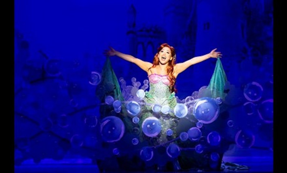 caption: Diana Huey in The 5th Avenue Theatre's original production of Disney's The Little Mermaid.