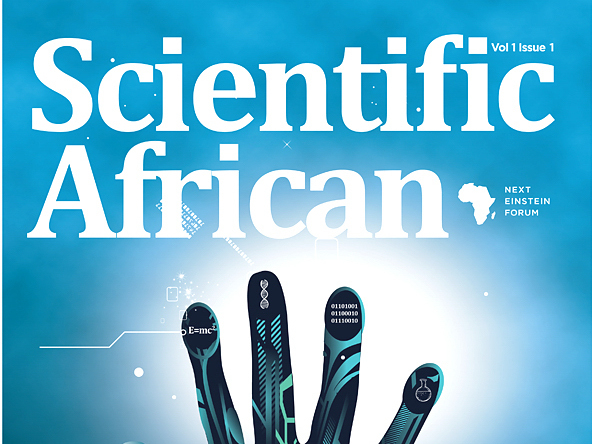 caption: The Cover of Scientific African's first issue.
