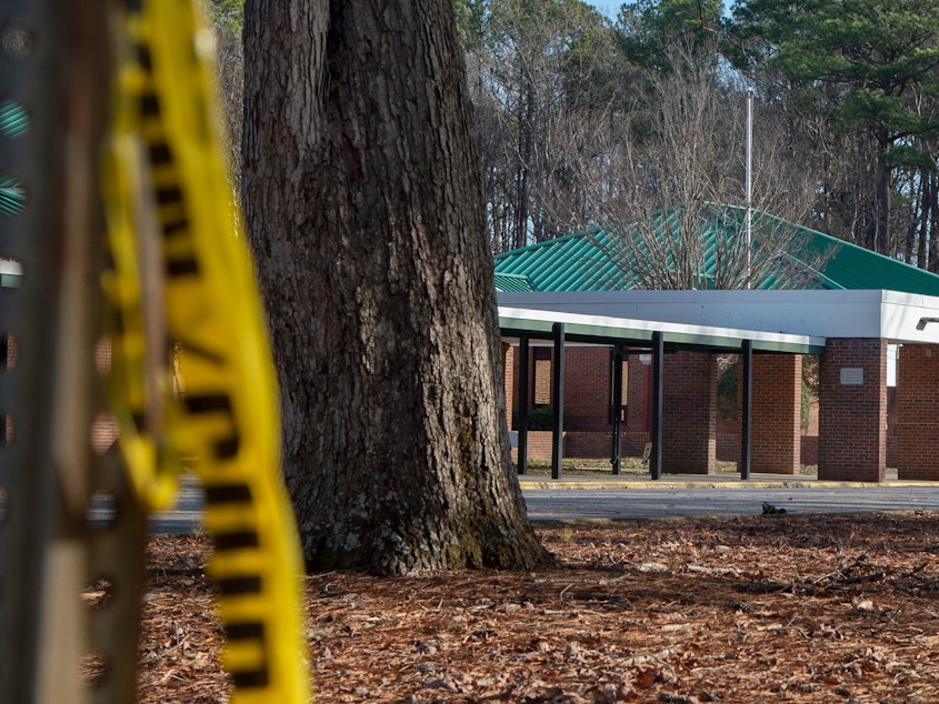 caption: Richneck Elementary School in Newport News, Va., where a six-year-old student shot and injured his teacher on Friday.
