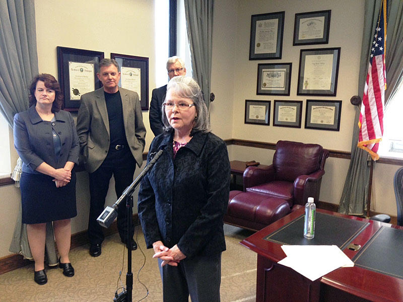 caption: Jan Jutte was a 30-year employee with the auditor's office who took over in Troy Kelley's absence.