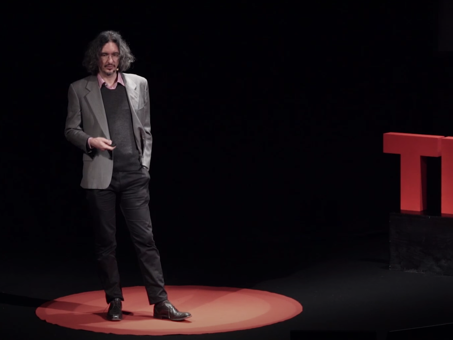 Matteo Cerri on the TEDx stage.