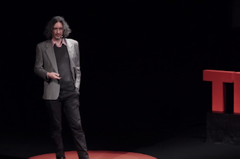 Matteo Cerri on the TEDx stage.