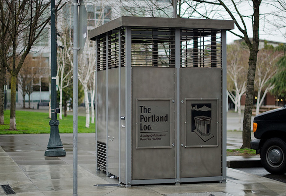 caption: The Portland Loo, an example of a public restroom from our neighbors in Oregon.