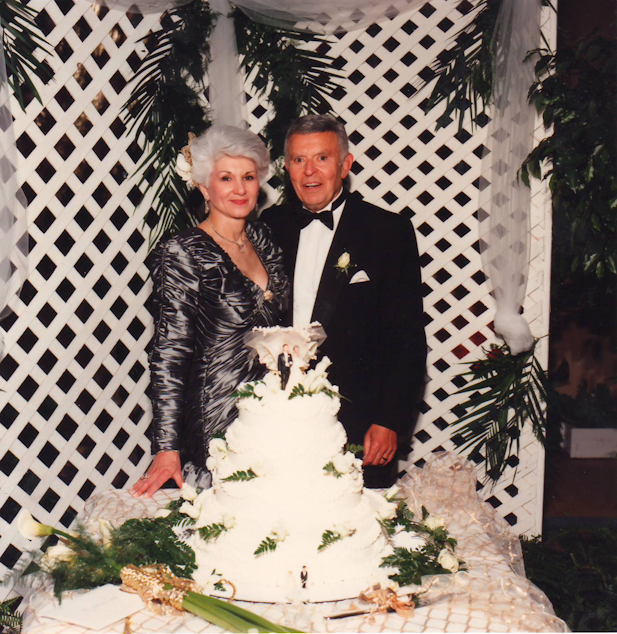 caption: Becky and Jack Benaroya celebrate their 50th wedding anniversary. 
