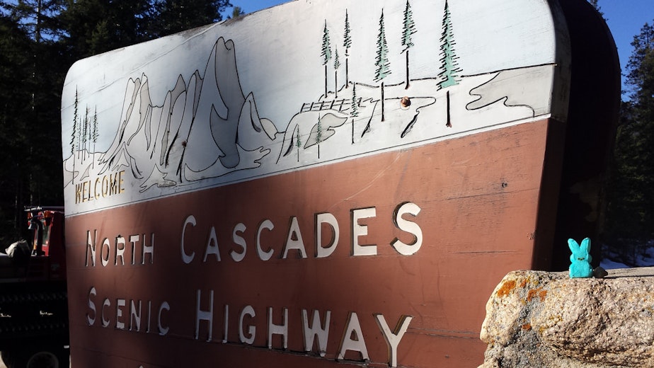 caption: Locals are celebrating the early opening of the North Cascades Highway this year. 