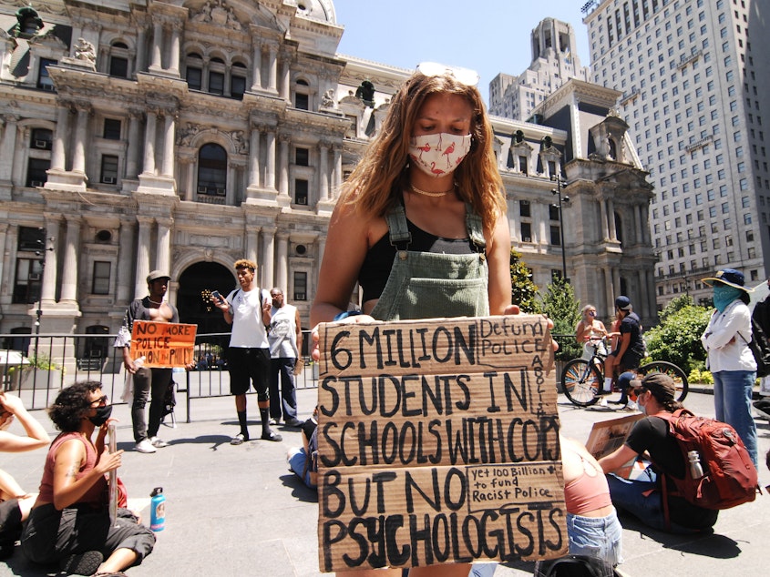 caption: Recent protests in Philadelphia and across the country have drawn young people. But for most of the pandemic, youth have been quarantined and away from their social circles, which could make depression and other mental illness worse.