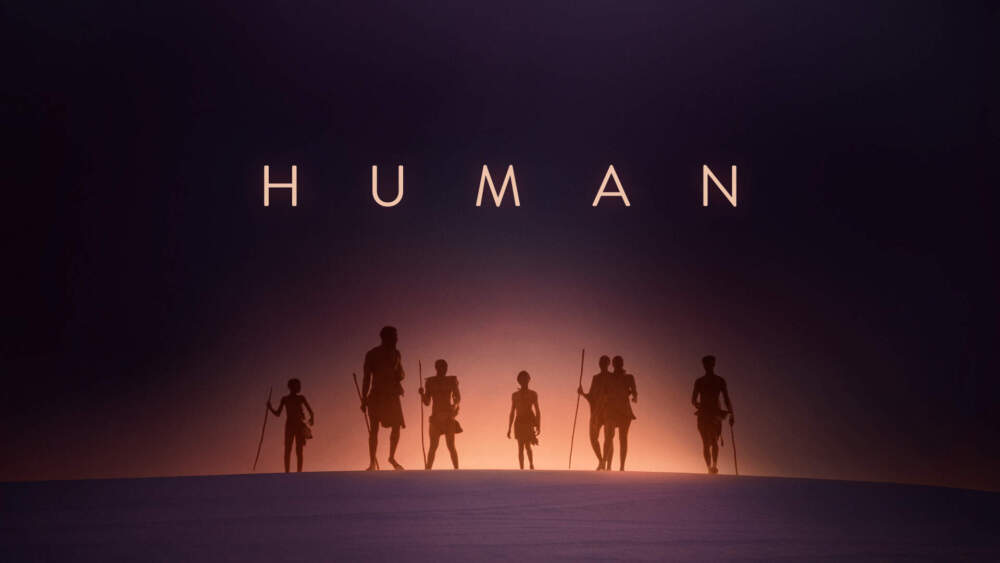 caption: A poster for the PBS Nova series "Human." (Courtesy of BBC Studios)