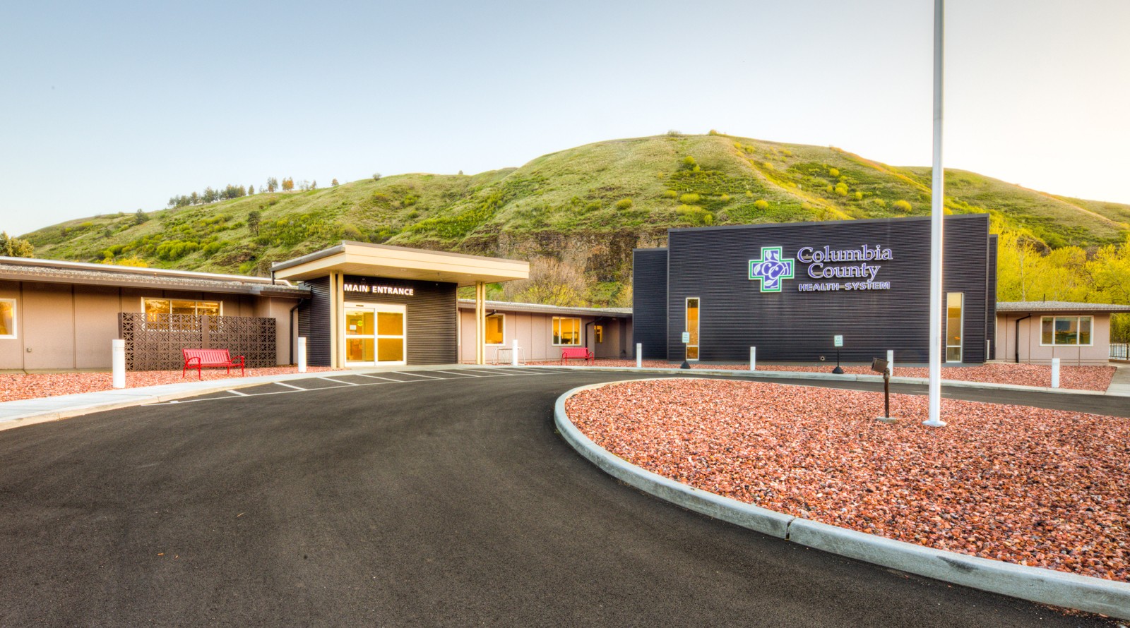 caption: Dayton General Hospital serves Columbia County's public hospital district, in Washington state's wheat-growing Palouse region.
