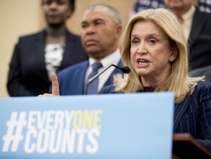 caption: Rep. Carolyn Maloney, D-N.Y., the current chair of the House Oversight and Reform Committee, who's shown here in 2018, has introduced a bill to try to protect the 2030 census and other future head counts from political interference.