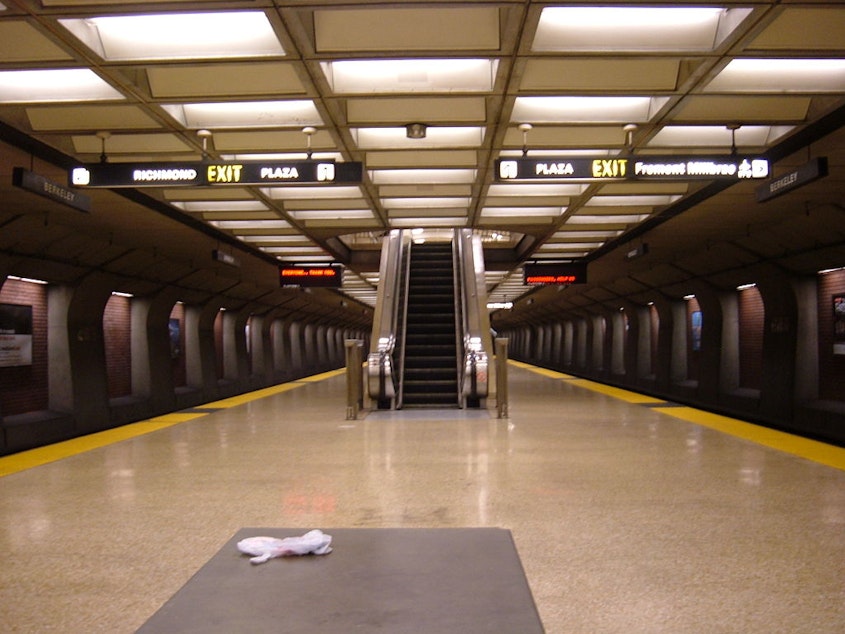 caption: The Downtown Berkeley BART station. Berkeley is one of many municipalities that have moved to find legal loopholes to keep the homeless out of public spaces - the city has abandoned ticketing people for sleeping outside. But it has instituted a ban on objects (including blankets and personal items) in public walkways, which has a similar effect.