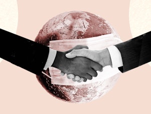 Handshake over the making of a world pandemic treaty.