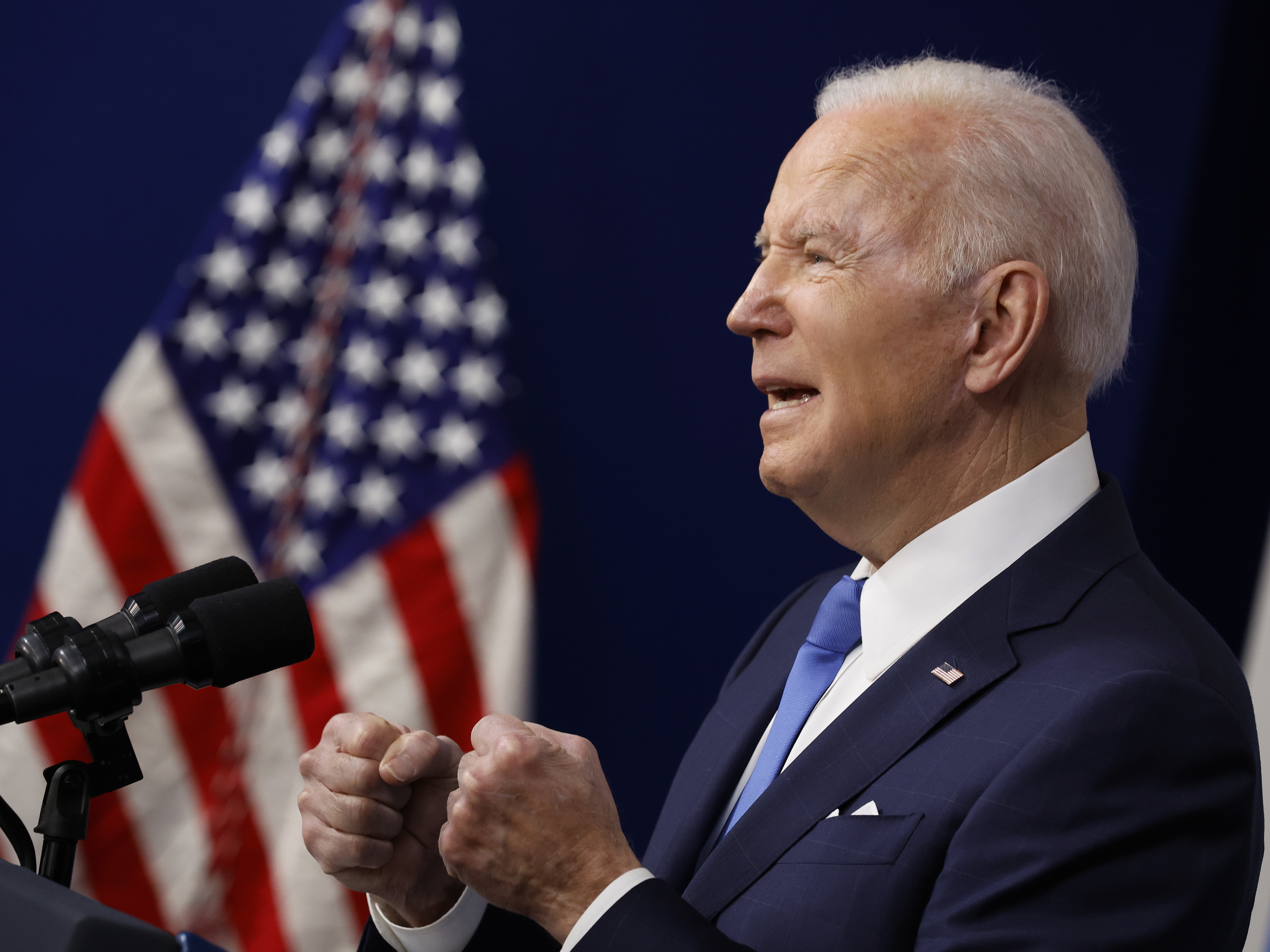 caption: President Biden acknowledged his administration's recent struggles Friday while speaking about the bipartisan infrastructure bill he signed into law last year.