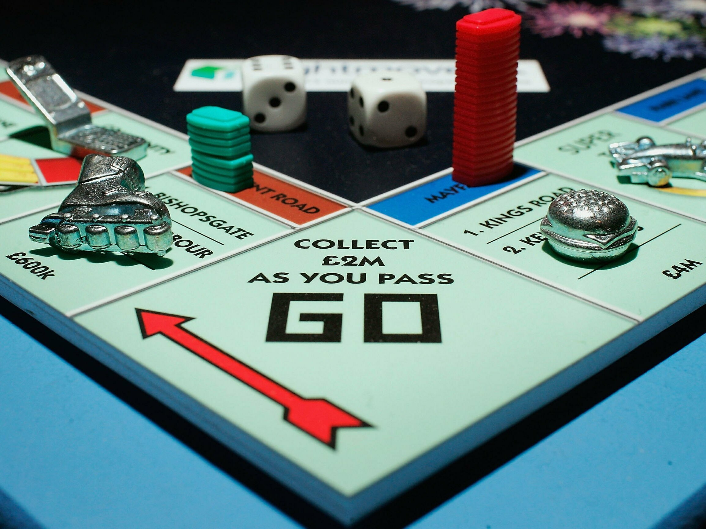 A detail of the new updated Monopoly board game is seen at the London Toy Fair on January 25, 2006 in London. The Toy Fair, held at the ExCeL centre, is the leading UK exhibition for the industry.
