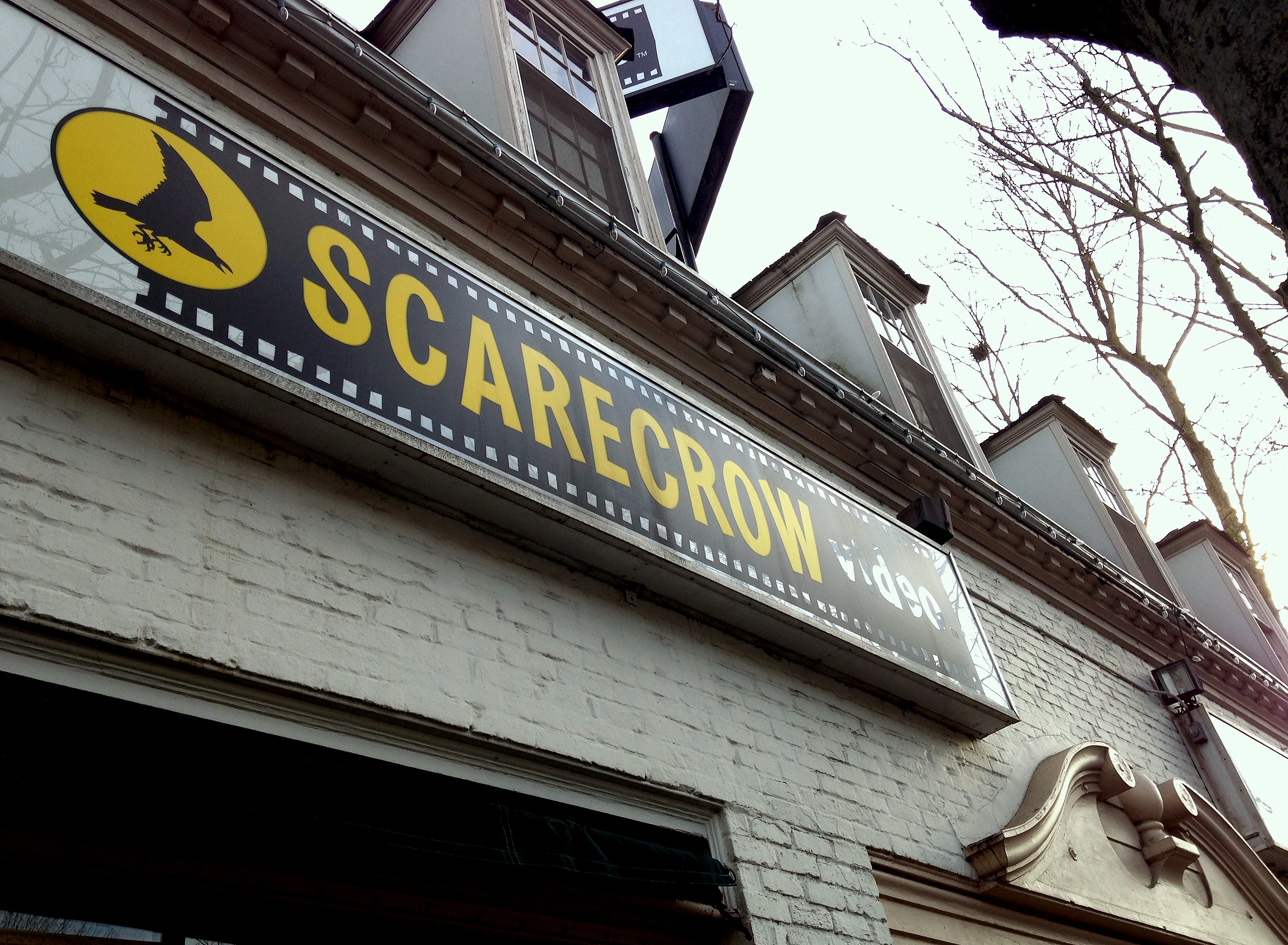 caption: A Seattle institution: Scarecrow Video on Roosevelt Way in the University District.