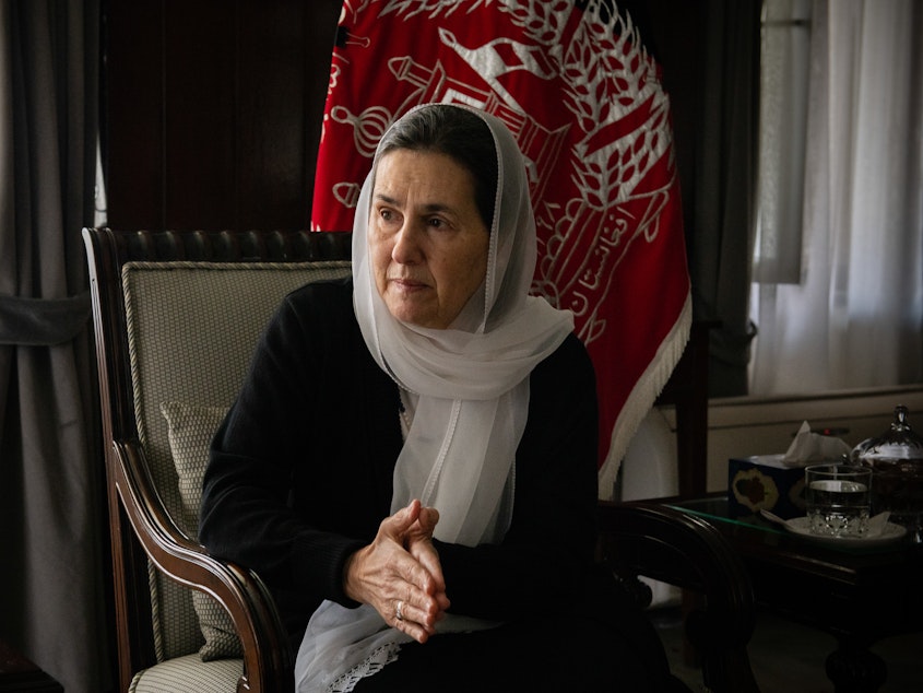caption: First lady Rula Ghani at the Presidential Palace in Kabul, Afghanistan. Earlier this year, she helped free more than 190 Afghan women and girls imprisoned for failing the virginity test after reproductive rights activist Farhad Javid brought it to her attention in October.