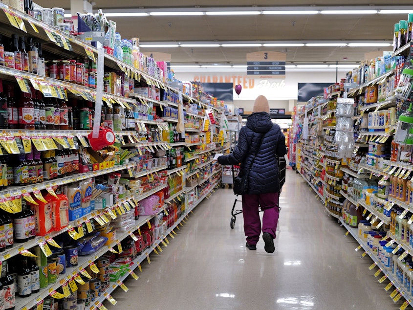 caption: A report from Purdue University found that a majority of consumers expect food prices to keep rising in the coming year, which could sour voter sentiment.