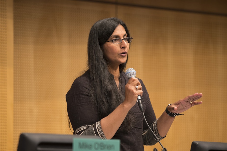 caption: The MLK Labor Council worked to elect Kshama Sawant in 2015, but endorsed her opponent in the 2019 election. 