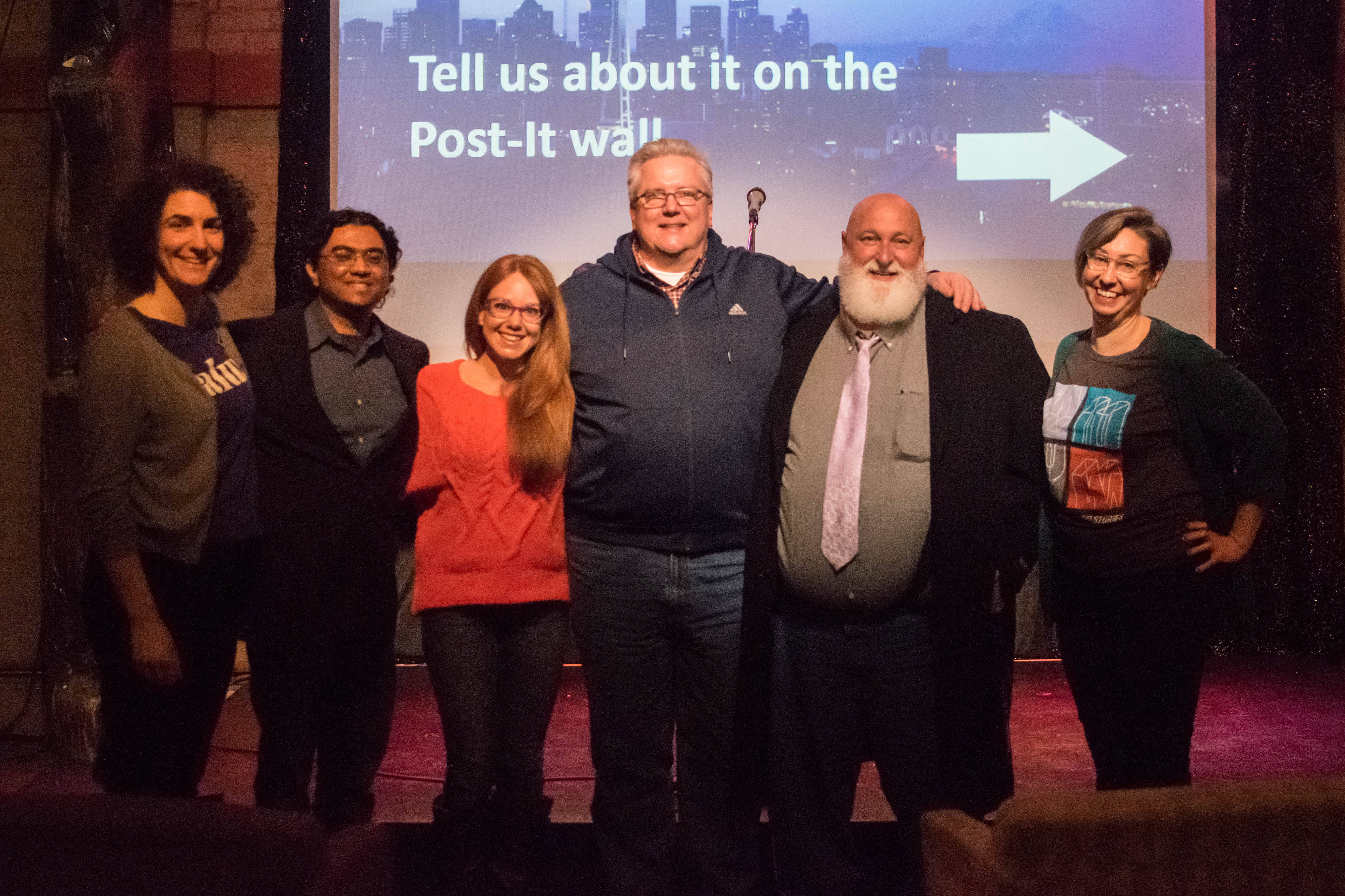 caption: Bridget Quigg, Michael Perera, Melissa Lee, Greg LaVielle, Jeffrey Robert and Jeannie Yandel 