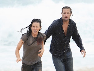 caption: Series like <em>Lost</em> and <em>Westworld</em> were made for intense speculation and close audience attention. Above, Kate Austen (Evangeline Lilly) and James "Sawyer" Ford (Josh Holloway) in <em>Lost.</em>