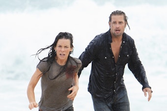 caption: Series like <em>Lost</em> and <em>Westworld</em> were made for intense speculation and close audience attention. Above, Kate Austen (Evangeline Lilly) and James "Sawyer" Ford (Josh Holloway) in <em>Lost.</em>