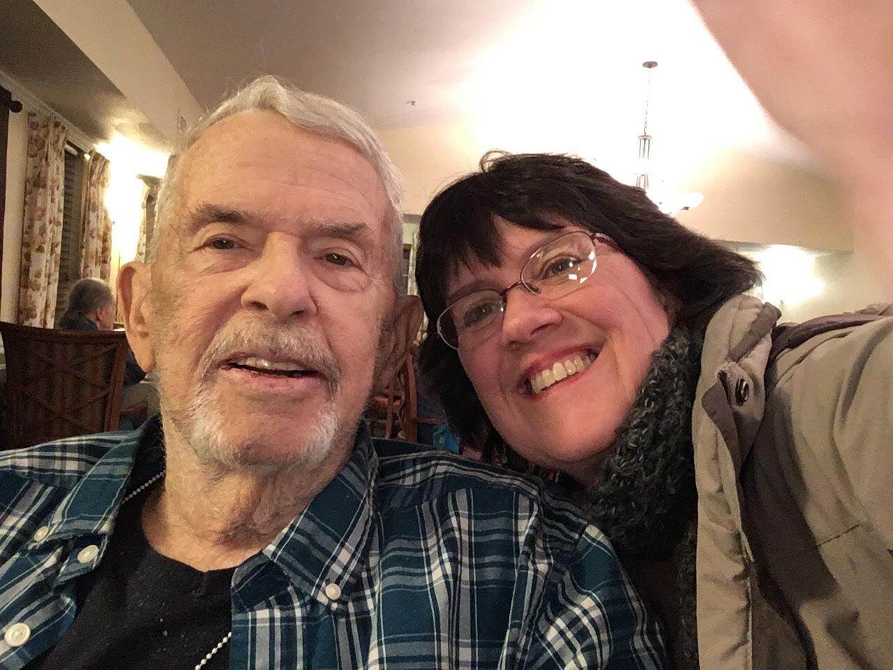 caption:  Lorrie Paul and her father Duane Harlow Roberts